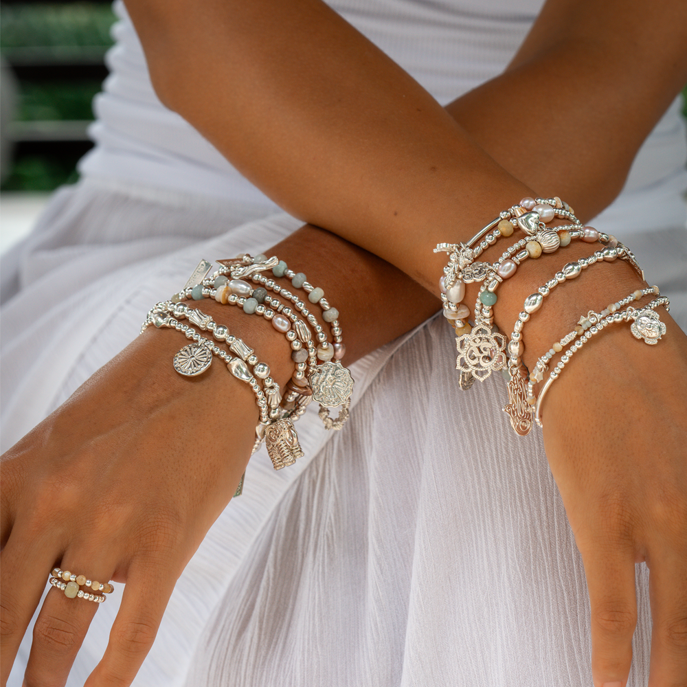 Women's Divine Lotus Pearl Charm Bracelet – ChloBo UK