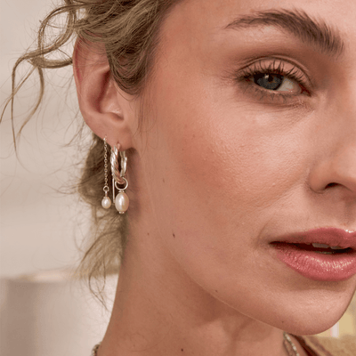 Ocean Pearl Hoops