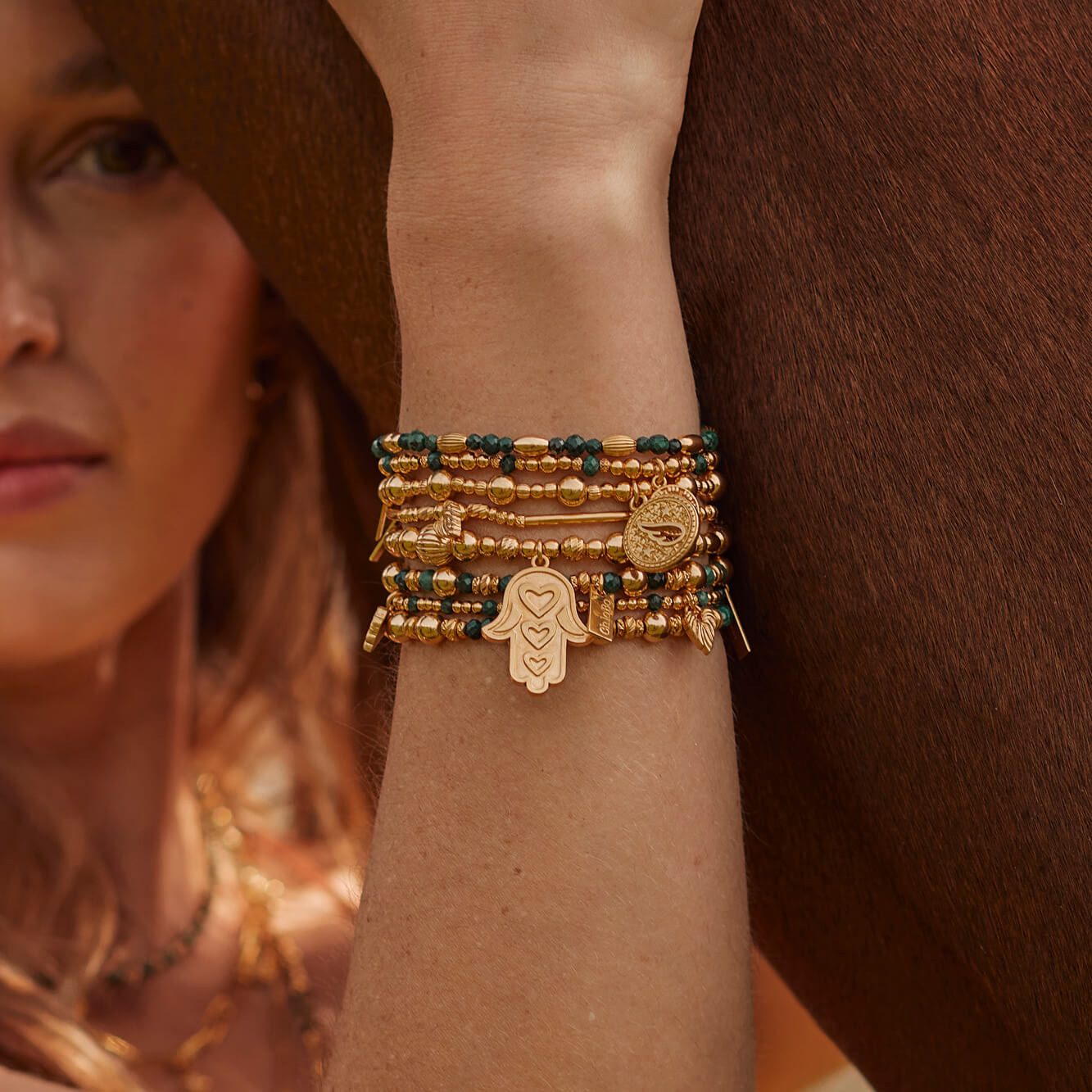 Alternative Rice Malachite Bracelet