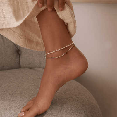 Mini Cute Triple Bobble Chain Anklet