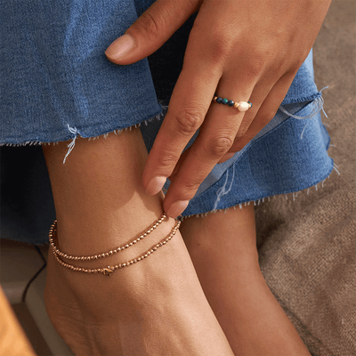 Inset Star Anklet | ChloBo