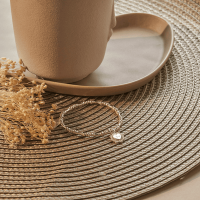 Children's Pumpkin Raised Heart Bracelet
