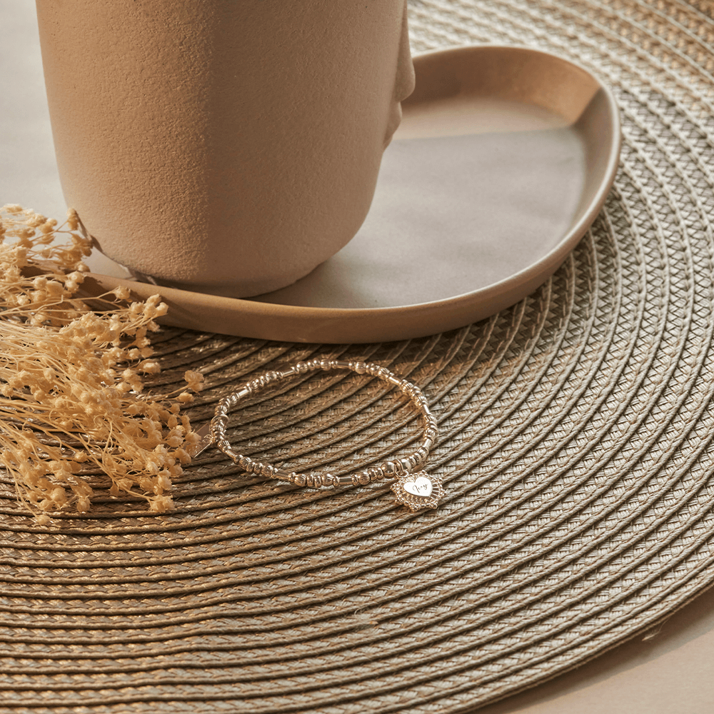 Children's Pumpkin Raised Heart Bracelet