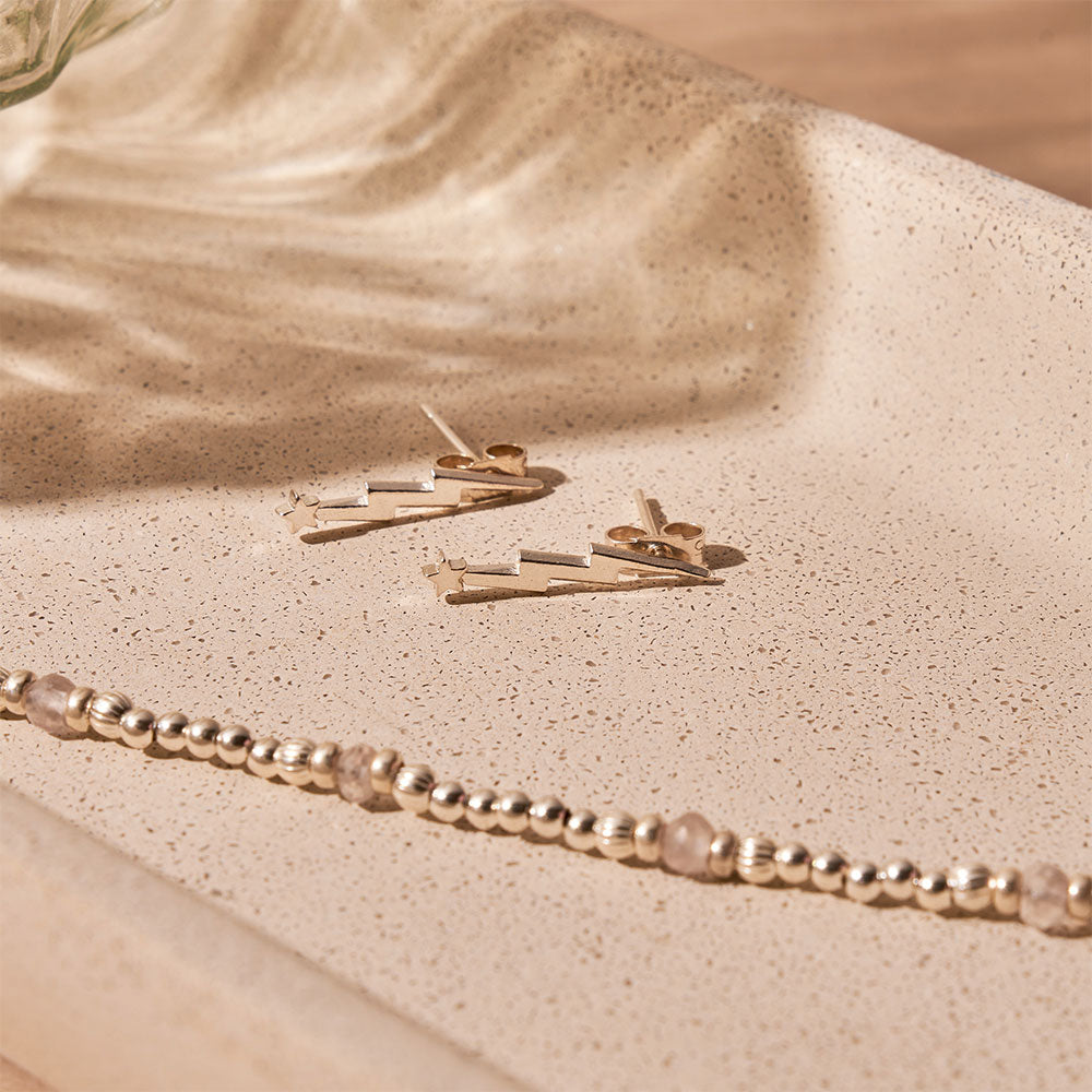 Lightning Bolt Cuff Earrings