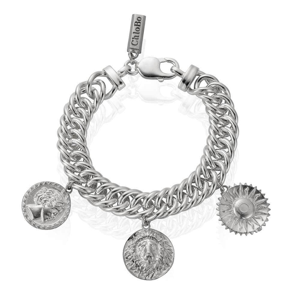 Double Curb Triple Charm Bracelet  | ChloBo