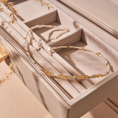 Soulful Rays Citrine Choker Necklace