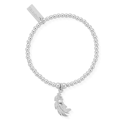 Children's Cute Charm Heart In Feather Bracelet