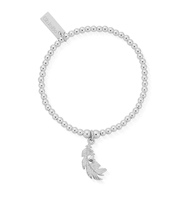 Children's Cute Charm Heart In Feather Bracelet