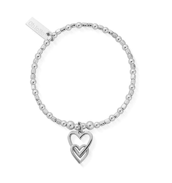 Children's Mini Cube Interlocking Love Heart Bracelet