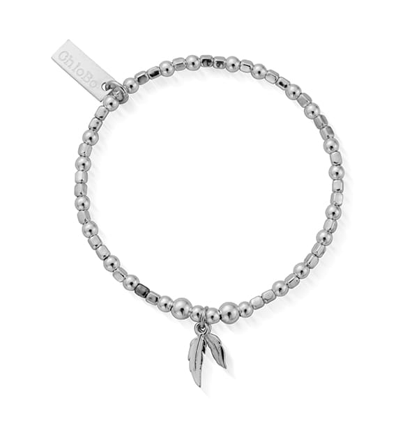 Children's Mini Cube Double Feather Bracelet