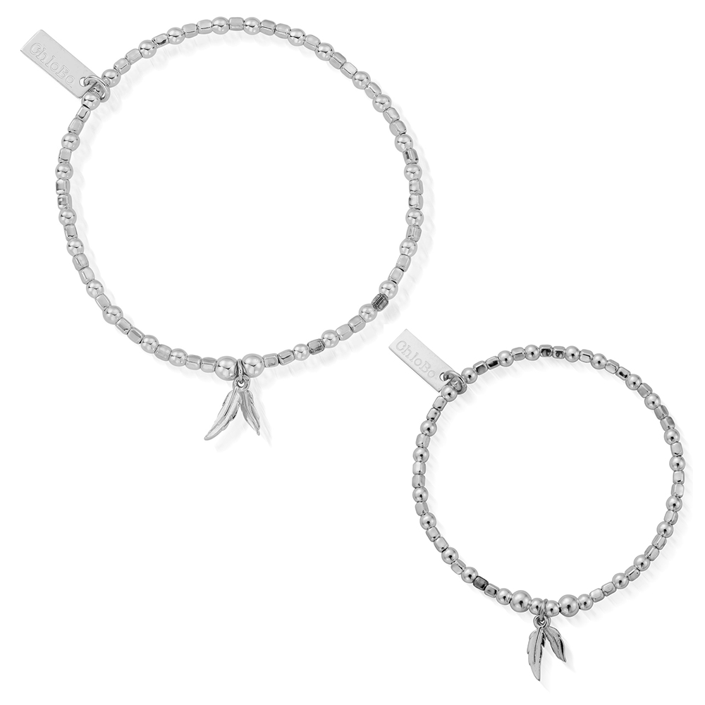 Double Feather Bracelet Gift Set - Adult & Child