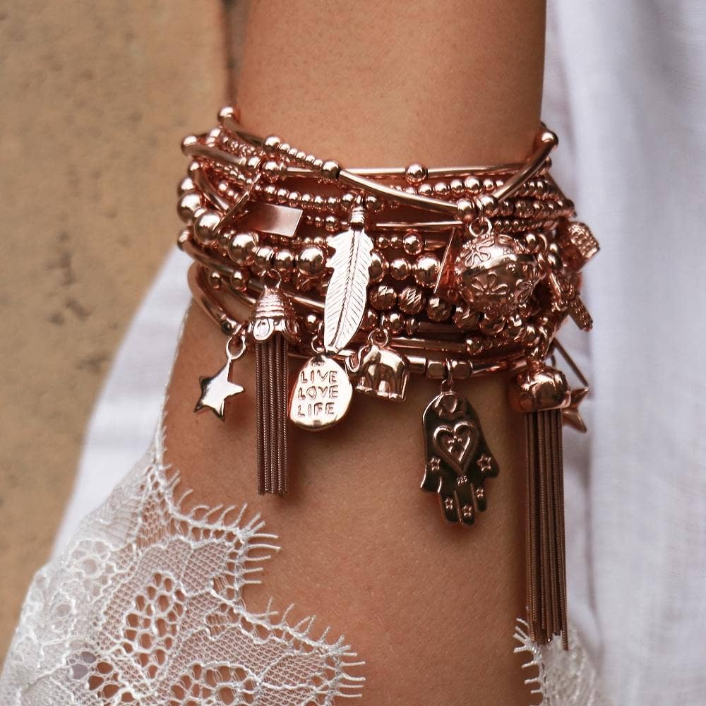 cute charm heart bracelet rose | ChloBo