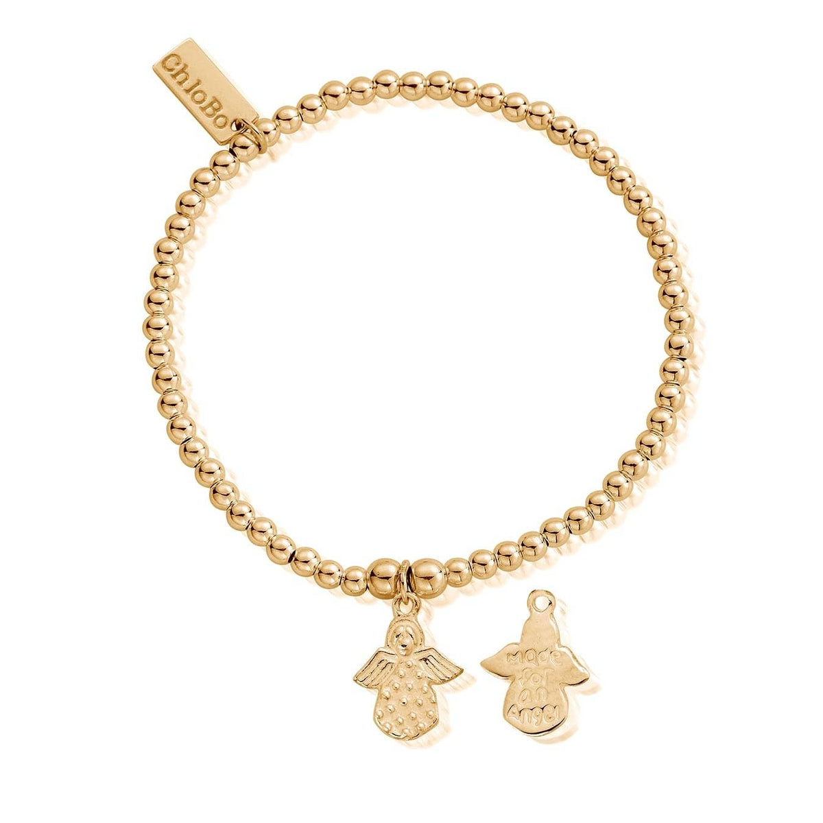 cute charm made for an angel bracelet gold | ChloBo