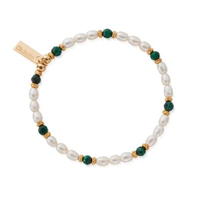 Gentle Love Pearl & Malachite Bracelet | Chlobo