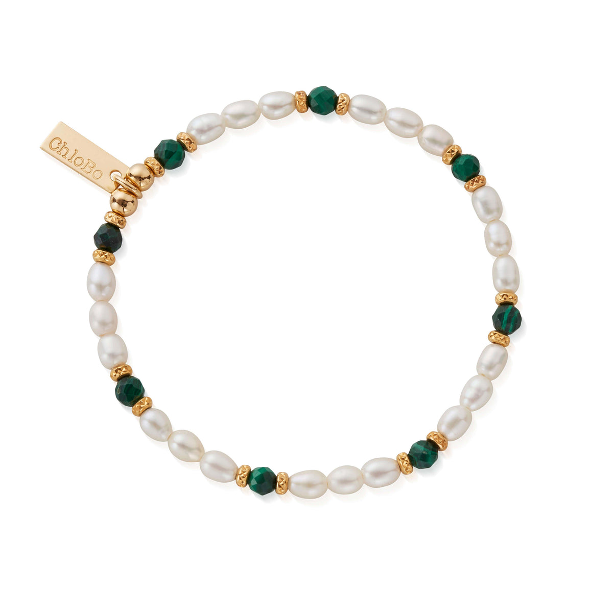 Gentle Love Pearl & Malachite Bracelet | Chlobo