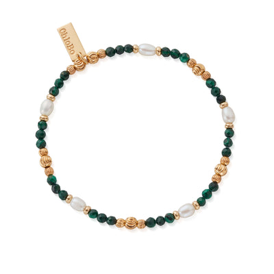 Purity Pearl & Malachite Bracelet | Chlobo