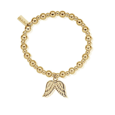 Double Angel Wing Charm Bead Bracelet | UK Made | ChloBo