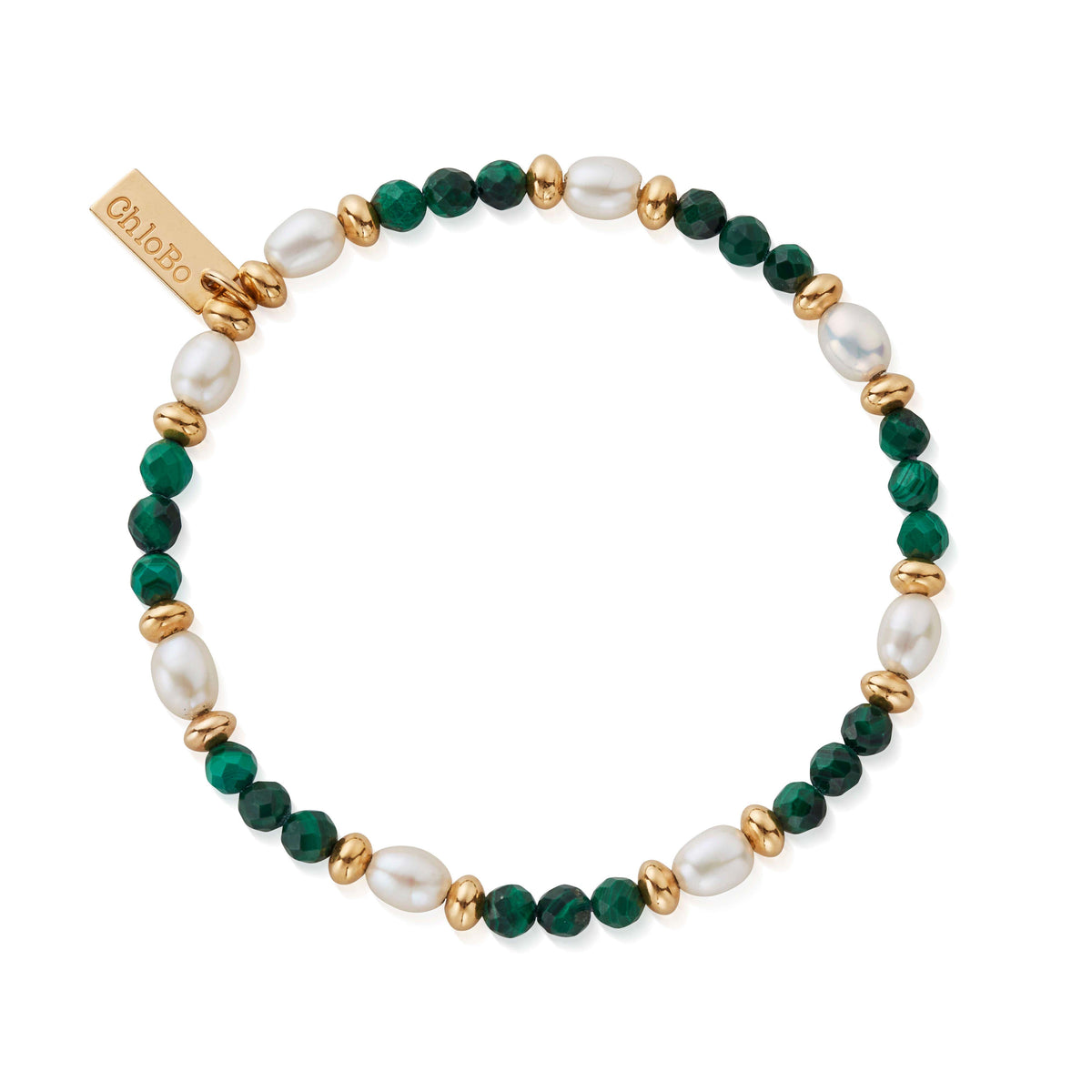 Harmony Pearl & Malachite Bracelet | Chlobo