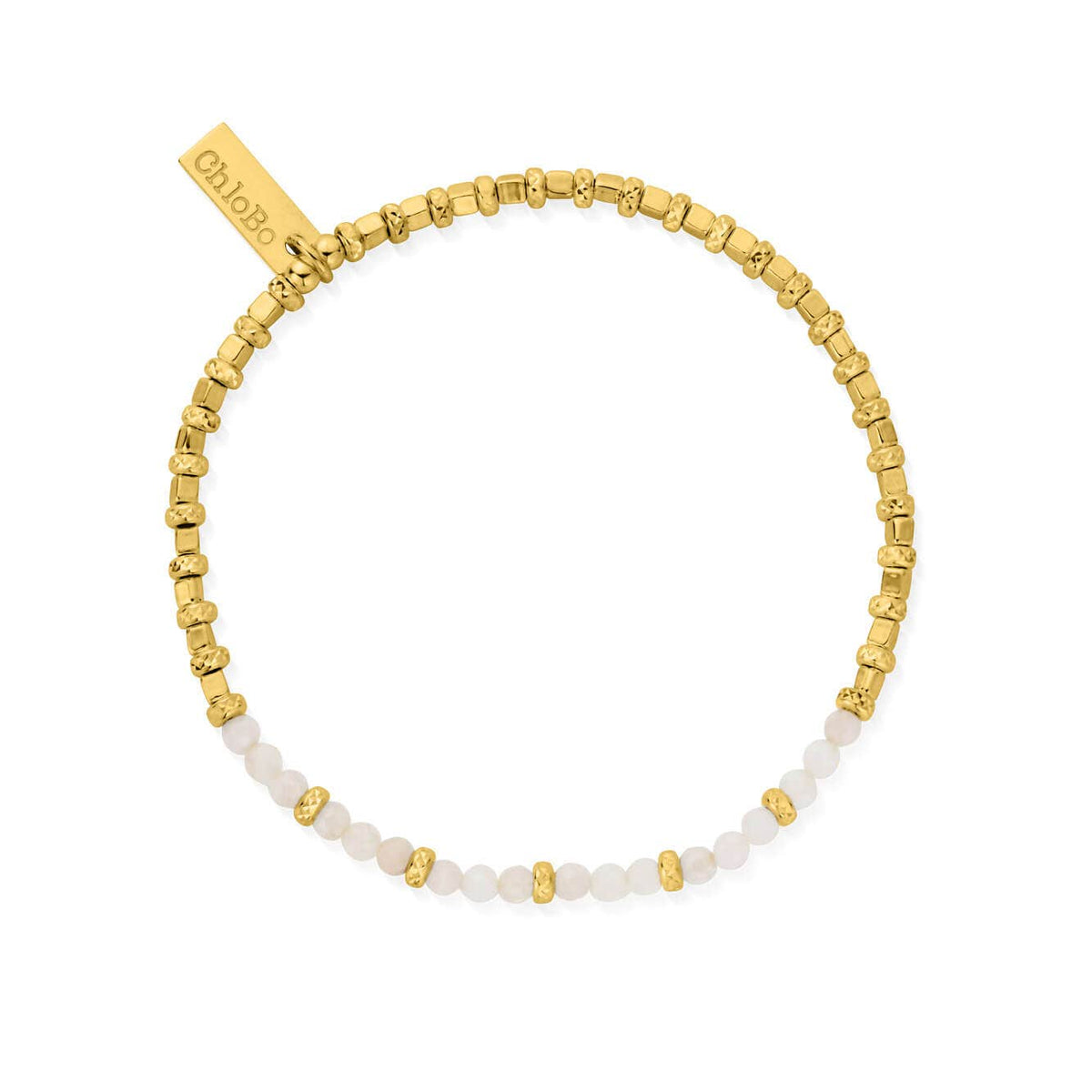 Rose Quartz Sparkle Cube Bracelet | ChloBo