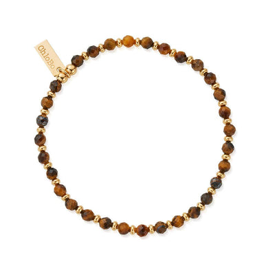 Men's Gold Tiger's Eye Mini Disc Bracelet