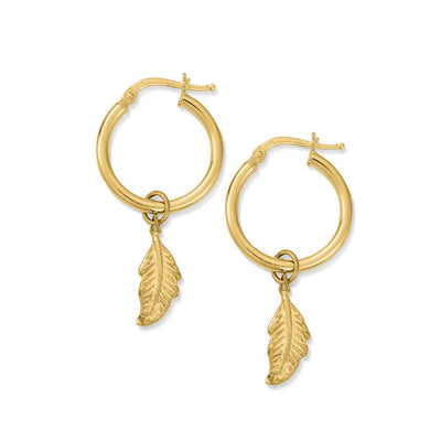 Didi Feather Hoop Earrings | ChloBo