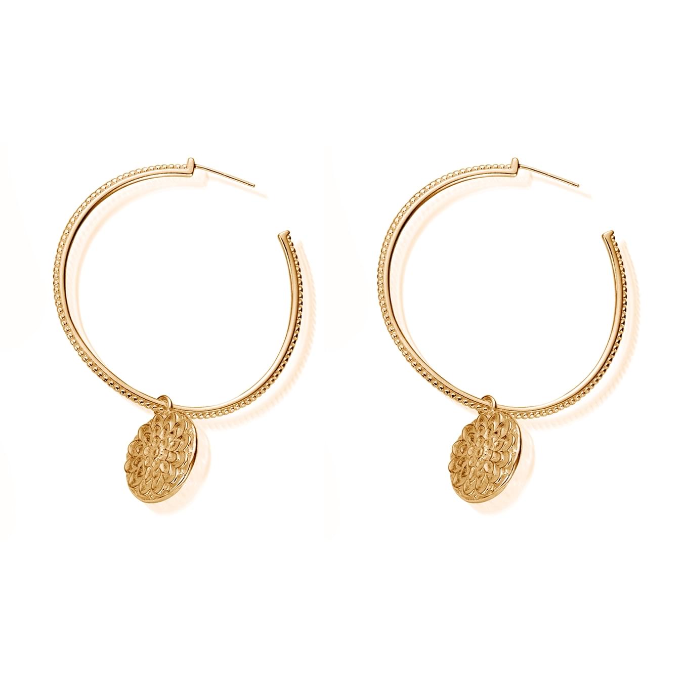 Moonflower Hoop Earrings