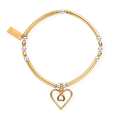 Mixed Metal Divine Love Heart Bracelet