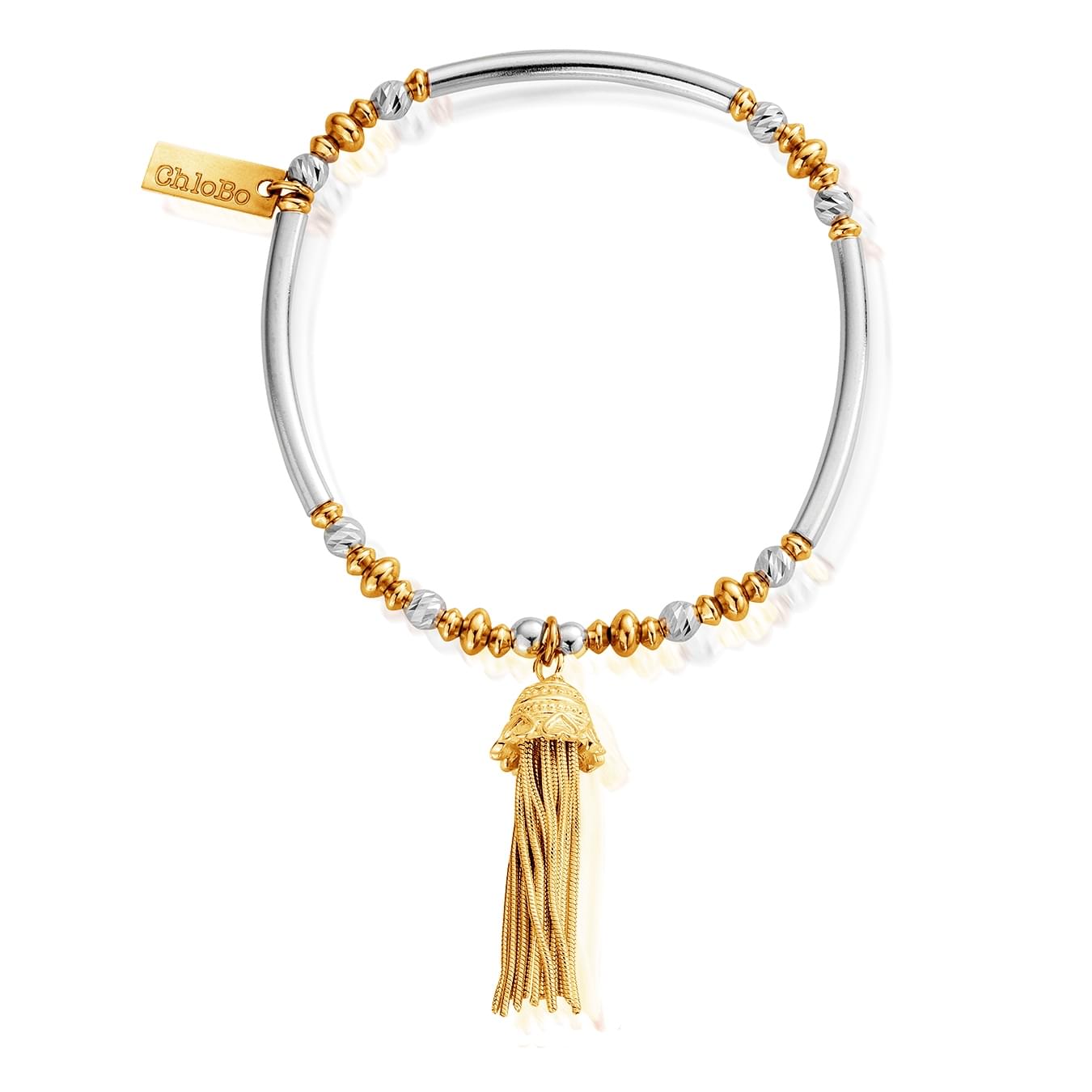 Mixed Metal True Love Tassel Bracelet