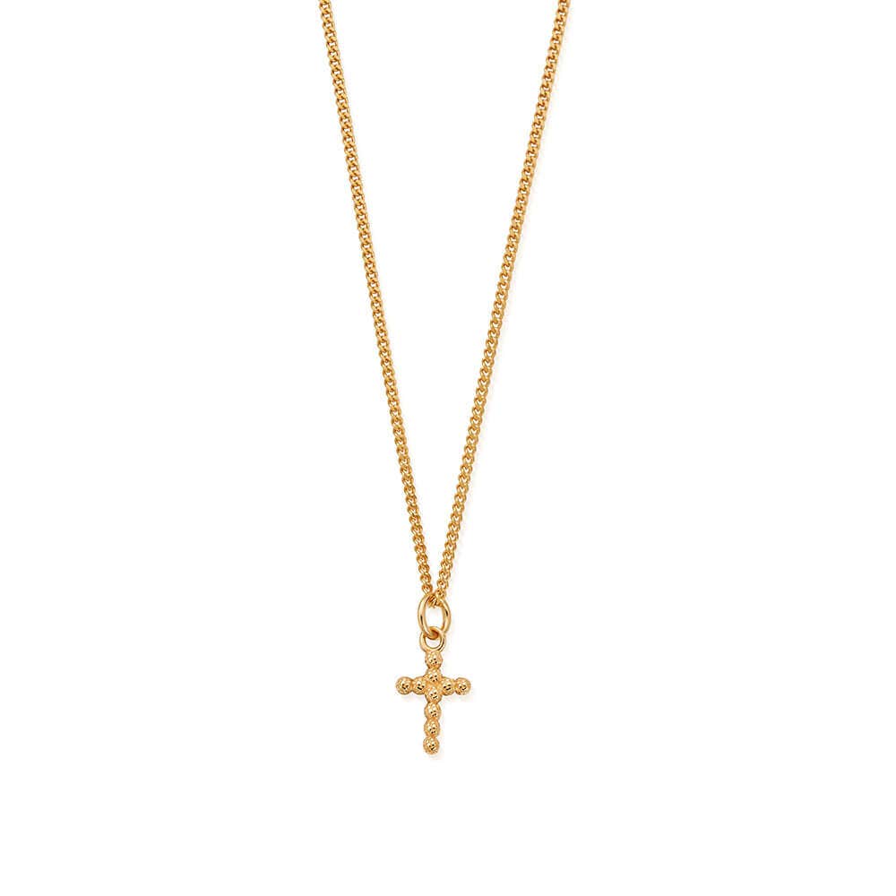 Men's Cross Necklace on a Curb Chain | Gold & Silver Options