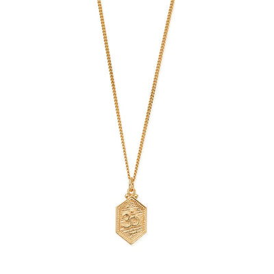 Men's Om Symbol Pendant Necklace on a Curb Chain