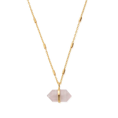 Love Goddess Rose Quartz Double Point Necklace | ChloBo