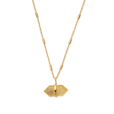 Sky Goddess Citrine Double Point Necklace | ChloBo