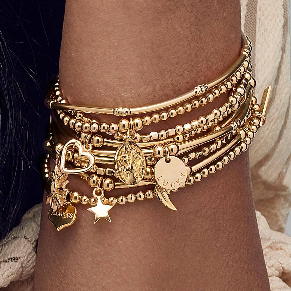 mini noodle sparkle rice lucky disc bracelet 2542 | ChloBo