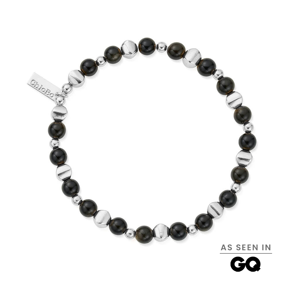 Men's Golden Obsidian Bullet Bracelet