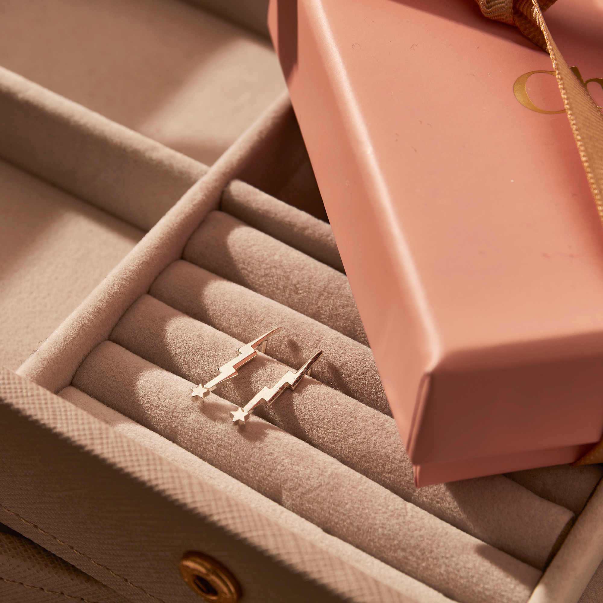 Lightning Bolt Cuff Earrings