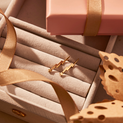 Lightning Bolt Cuff Earrings