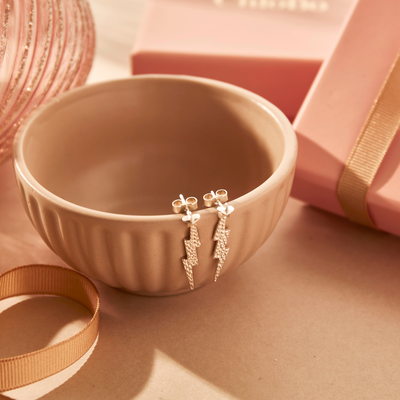 Lightning Bolt Stud Earrings