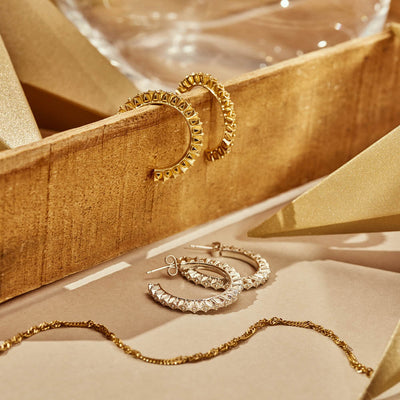 Moonbeam Hoop Earrings