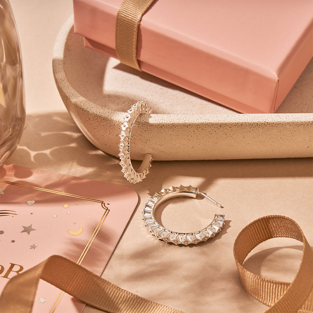 Moonbeam Hoop Earrings