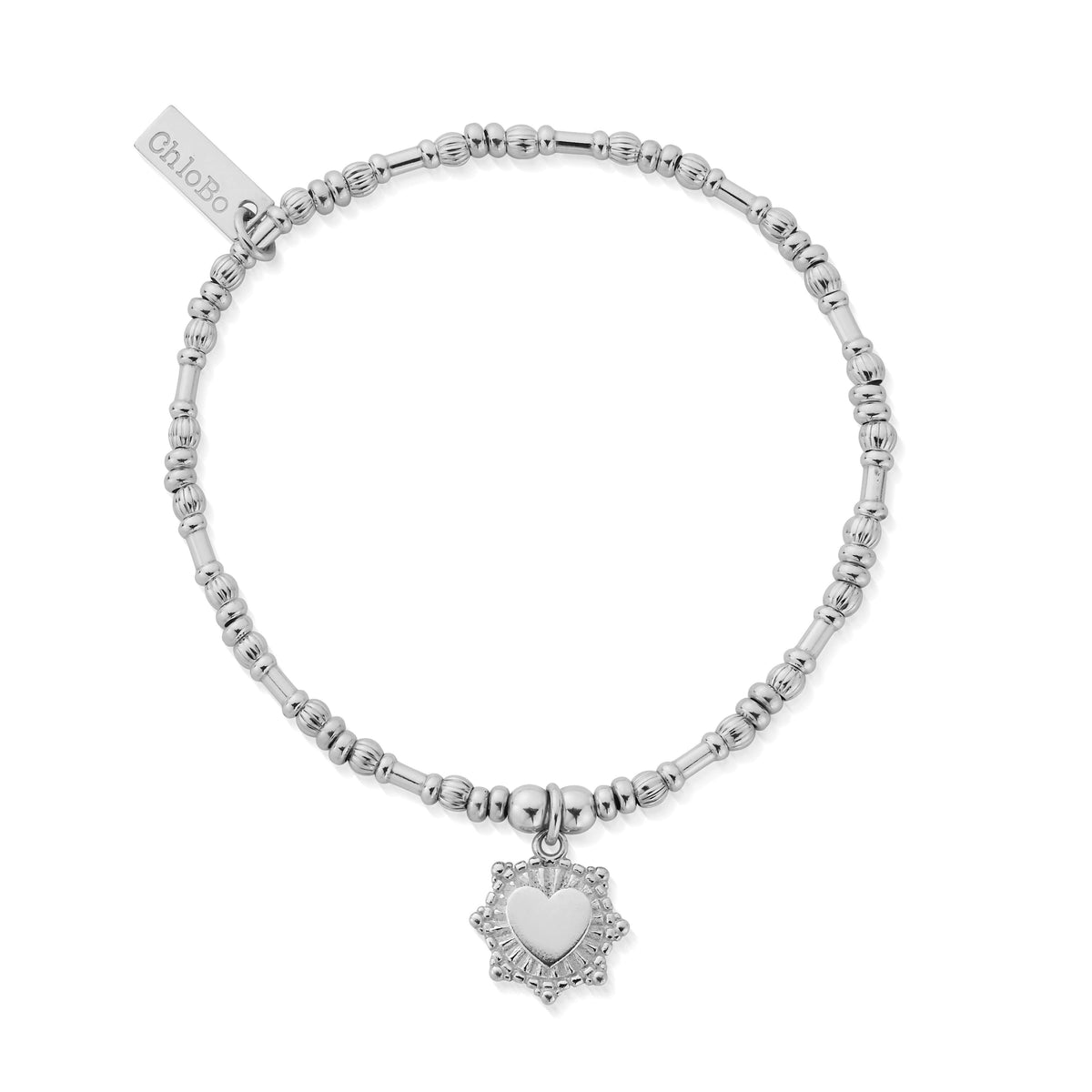 personalised pumpkin raised heart bracelet | ChloBo