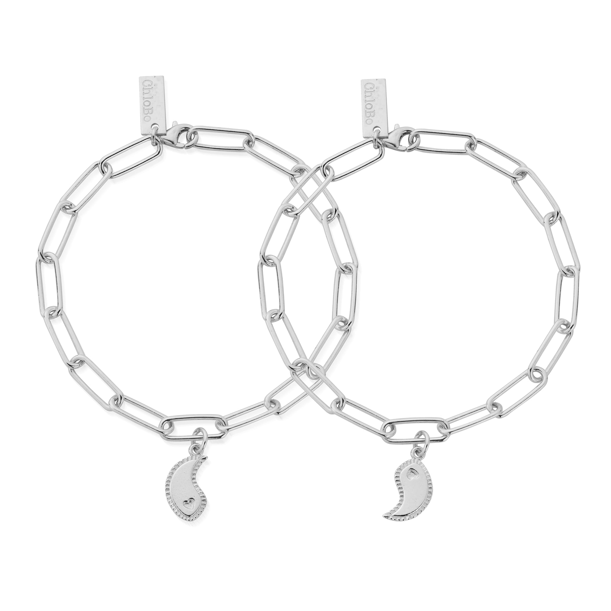 Personalised We Go Together Set of 2 Link Chain Bracelets | ChloBo