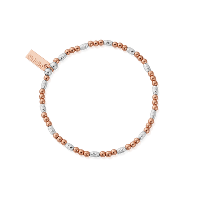 Mixed Metal Dainty Sparkle Bracelet | ChloBo
