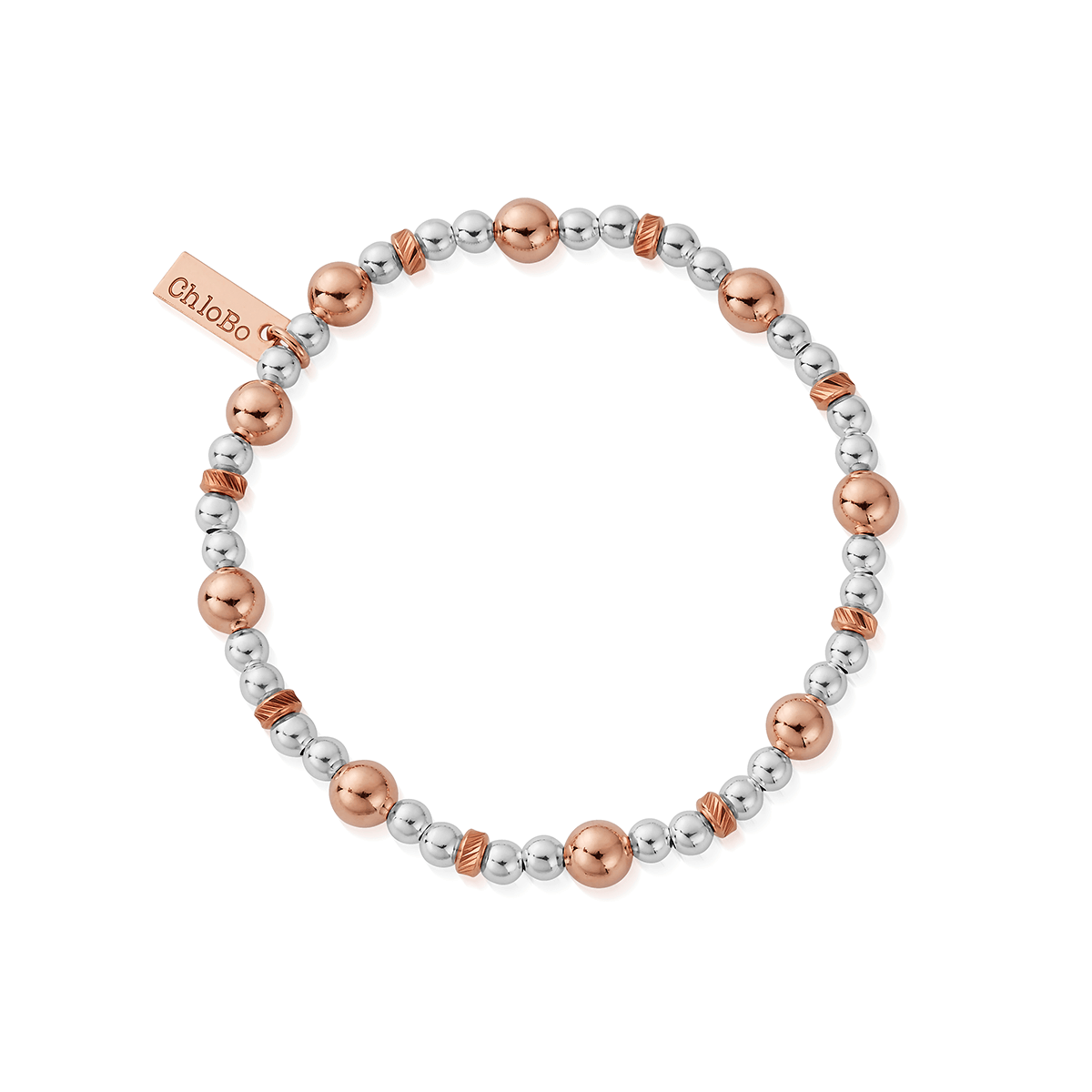 Mixed Metal Sparkle Ball Bracelet | ChloBo