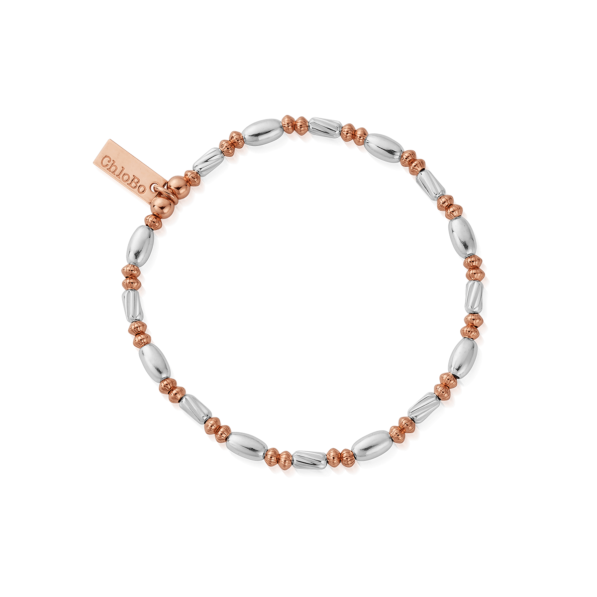 Mixed Metal Twisted Oval Bracelet | ChloBo