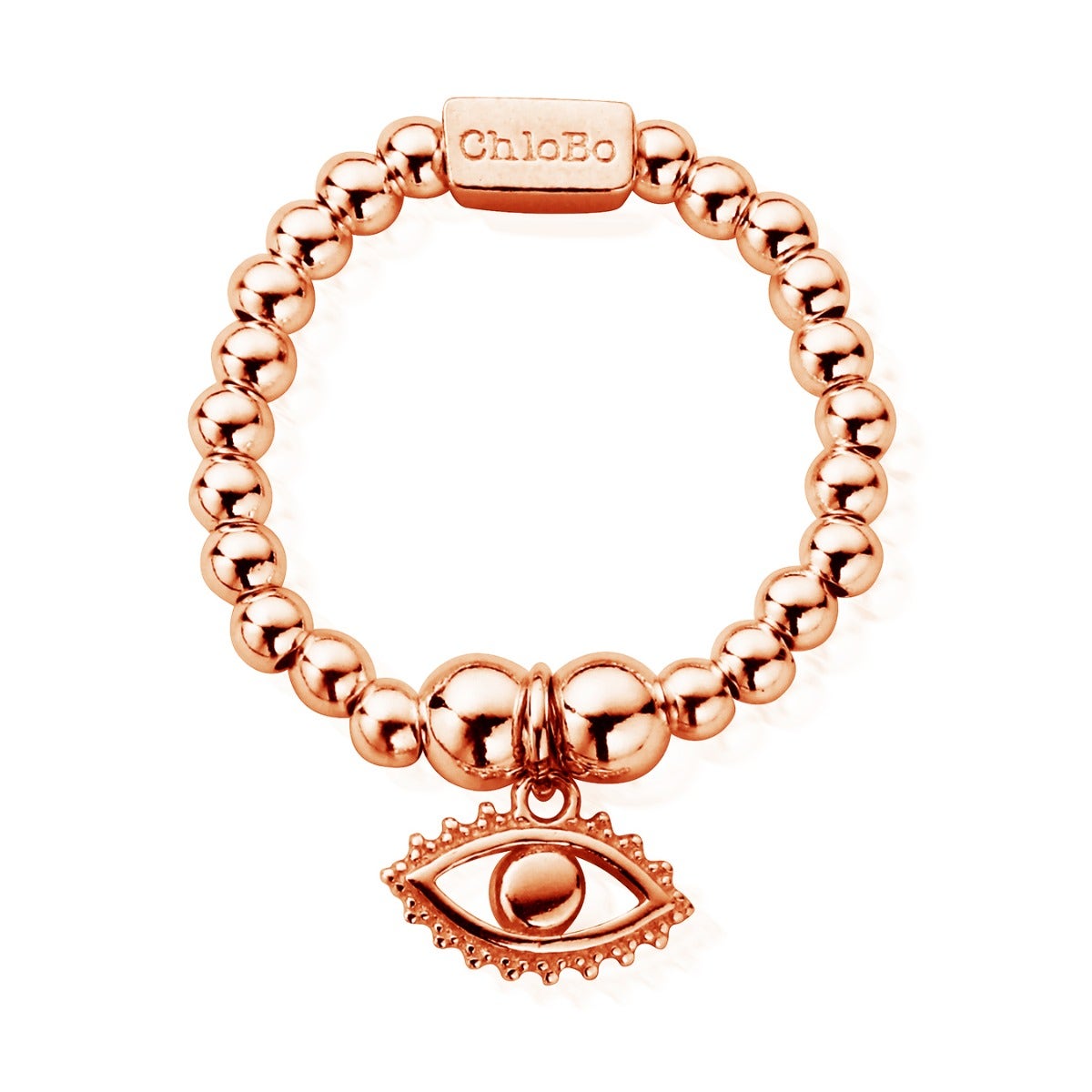 mini evil eye ring rose medium | ChloBo