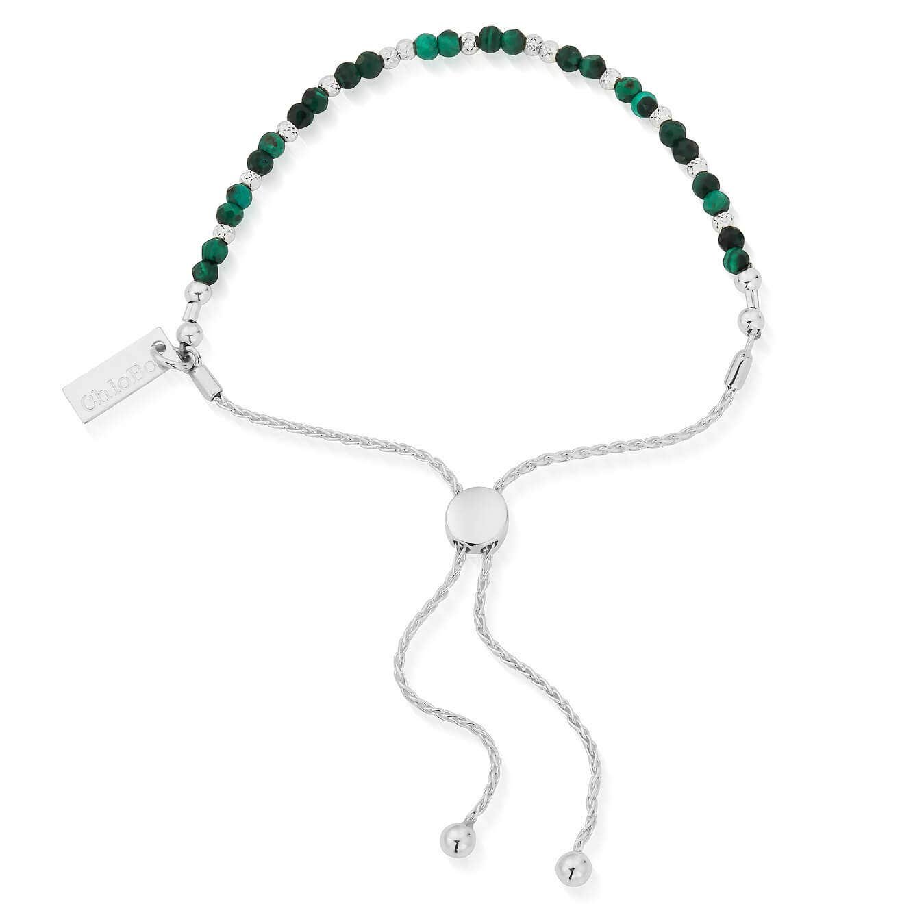 Dainty Sparkle Malachite Adjustable Bracelet | ChloBo