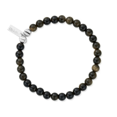 Men's Golden Obsidian Bracelet | Gold & Silver Options