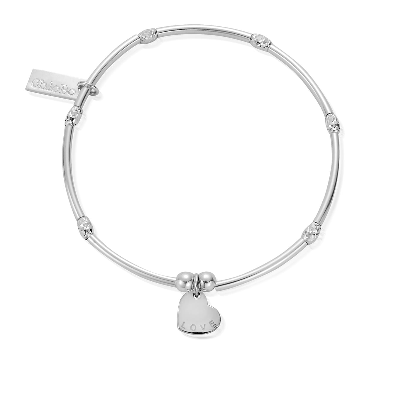 Personalised Mini Noodle Sparkle Rice Love Disc Bracelet