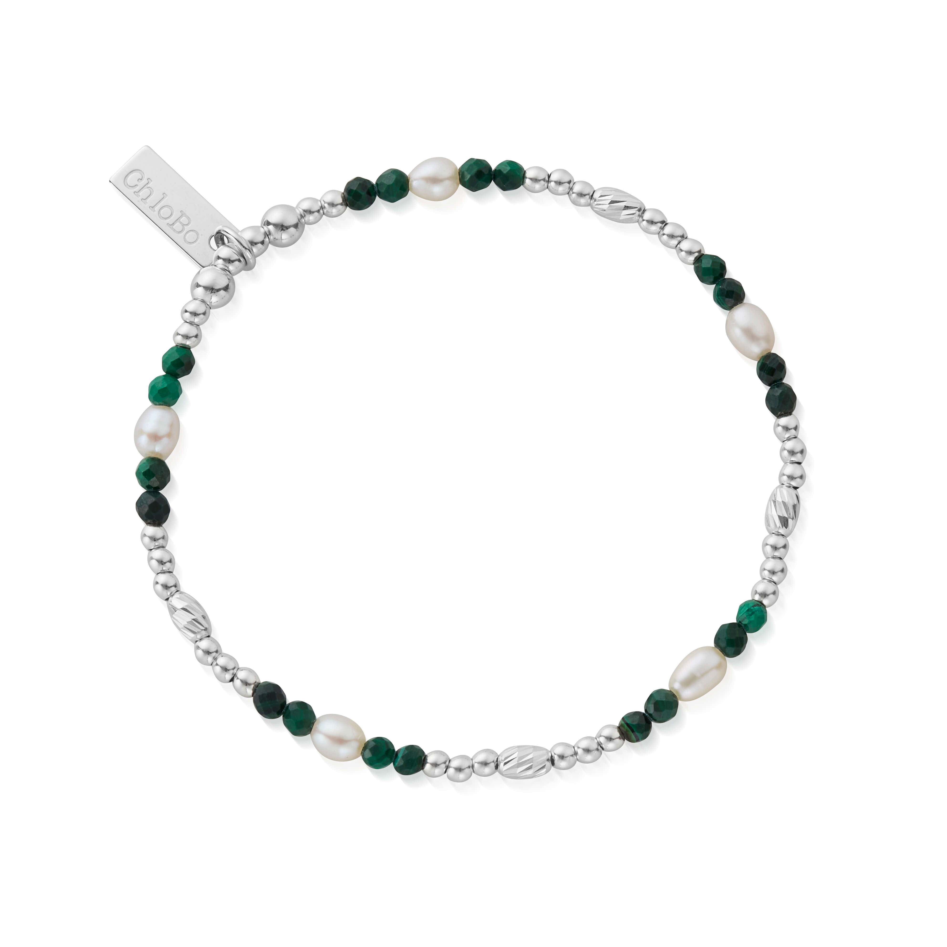 Inner Wisdom Pearl & Malachite Bracelet | Chlobo