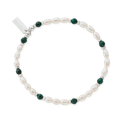 Gentle Love Pearl & Malachite Bracelet | Chlobo